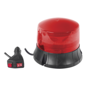 EPCOM INDUSTRIAL SIGNALING XM-1535-R – Burbuja LED Giratoria / 9 LEDs / Montaje Magnético / IP65 / 12 VCC / 2 Patrones de Destello