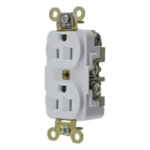 HUBBELL HUB-HBL-5262W – Contacto Dúplex Industrial / 15 A / 125 V / 2 Polos 3 Hilos / NEMA 5-15R / Servicio Extra Pesado