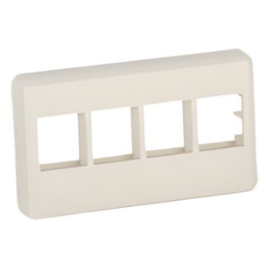 PANDUIT NK4MFIW – Placa de Pared Modular / 4 Puertos Keystone / Montaje Vertical / Blanco Mate / ABS