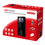 HIKVISION DS-KAS807 – Kit Terminal Control Acceso Biométrico / Huella Digital y QR / 2.4" LCD / 5000 Huellas + 5000 Tarjetas / IP65 / Wi-Fi + PoE / Cerradura Magnética 272 kg (600 lbs)