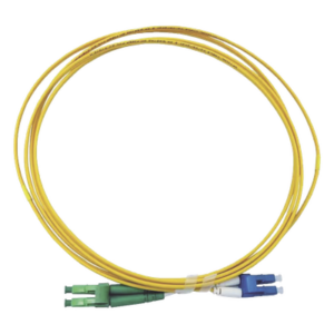 LINKEDPRO BY EPCOM LP-FO-LCU-LCA-03 – Jumper de Fibra Óptica / Monomodo 9/125 / LC/UPC-LC/APC / OFNR Riser / 2.0 mm / Dúplex / 3 m (9.84 ft) / Amarillo