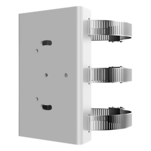 HIKVISION DS1278ZJHWB/HG/316/60300 – Soporte de Montaje en Poste / Acero Galvanizado y Acero Inoxidable / Diámetro Ajustable 60 mm a 300 mm / Carga Máxima 10 kg / Compatible con Cámaras Bala y Domo