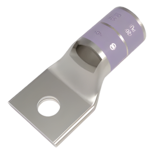 HUBBELL BURNDY HUB-YA-28L – Zapata Terminal de Compresión / Cañón Corto / Tornillo 1/2" / Calibre 4/0 AWG / 35 kV / 2.71 in (0.23 ft)