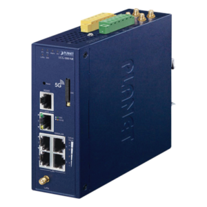 PLANET LCG-300-NR – Gateway LoRaWAN Celular 5G NR / 5 Puertos Gigabit / -45°C a 75°C / IP30 / 300 Nodos