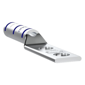 PANDUIT LCCX6-14A-L – Terminal de Compresión Doble Ojillo / Calibre 6 AWG / Espaciado 16 mm (0.63 in) / 35 kV / 90°C / 50 Piezas