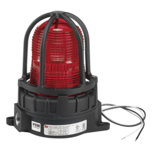 FEDERAL SIGNAL INDUSTRIAL 191XLS-120240-R – Luz de advertencia LED para ubicaciones peligrosas / Montaje en superficie / 120/240Vca / IP66 / Rojo / 0.21/0.13A