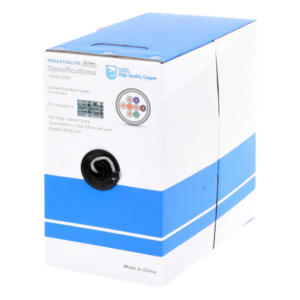 LINKEDPRO BY EPCOM PRO-CAT-5E-LITE – Bobina de Cable / Cat5e / 24 AWG / 305 m (1000 ft) / UL / Gris / Interior / PoE / Videovigilancia