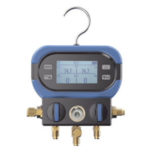 EPCOM DM-AA – Manifold Digital / 2 Válvulas / Sensor Alta Precisión / LCD Retroiluminada / Rango -14 a 800 psi (55 bar) / 40+ Refrigerantes / Anti-Caídas