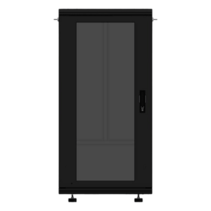 LINKEDPRO LES-60-60-24UG – Gabinete Rack de Piso / 24 Unidades / Puerta de Cristal / Carga 750 kg (1653.5 lb) / Profundidad 46 cm / Ventilación 120 mm