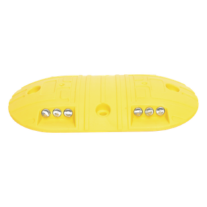 ACCESSPRO AC22-12BY – Boya Vial / Plástico Duradero / 20 Toneladas / LED Reflejantes / 4 Orificios / 8.7 x 4.7 x 1 pulgadas
