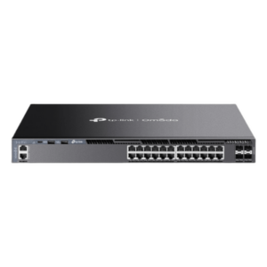 TP-LINK SG6428X – Switch L3 SDN Administrable / 24 Puertos Gigabit / 4 Puertos SFP+ 10G / 128 Gbps / Ruteo Dinámico RIP/OSPF/VRRP / Fuente Redundante / 17.3 x 14.96 x 1.73 in
