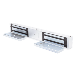 HIKVISION DS-K4H450D – Chapa Magnética / Doble Puerta / 1200 lbs (500 kg) x 2 / LED Estado / Anti-Residual / 12/24 VCC