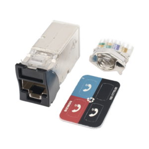 SIEMON Z6A-S01 – Jack Blindado Cat6A / Montaje Híbrido Plano y Angulado / Terminación Rápida / Color Negro
