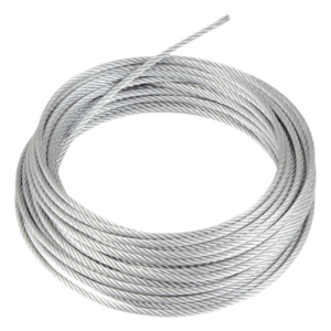 CAMESA SRET318CAM/50MTS – Retenida de Acero Galvanizado / 1/8" / 7 Hilos Trenzados / Carga 600 kg / 50 m (164 ft)