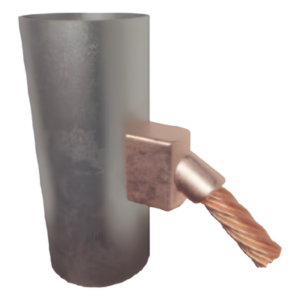 TOTAL GROUND TGM-C45TV-1/0-2-4 – Molde para Soldadura Exotérmica / Cable 1/0 a Tubo 2" a 4" / Carga #90 / Temperatura 2500 °C