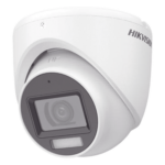 HIKVISION DS-2CE76K0T-LMFS – Cámara Turret TURBOHD / 3K 5 Megapixel / Lente 2.8 mm / Gran Angular 104.9° / IR 30 m (98.4 ft) + Luz Blanca 20 m (65.6 ft) / IP67 / Audio Integrado / 4 Tecnologías