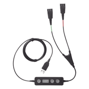 JABRA LINK-265 – Cable de Entrenamiento USB/QD / Conexión Dual / Control de Llamadas Integrado / Tecnología SafeTone / 2.62 pies (0.8 m)