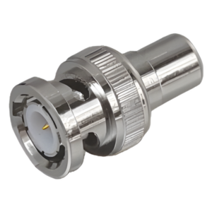 EPCOM TITANIUM TT-RG-02 – Adaptador en Línea / 75 Ohm / BNC Macho a RCA Hembra / 13.9 mm x 27 mm / 0.55 in x 1.06 in