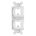PANDUIT CF1062WHY – Marco de Módulo Dúplex / 2 Espacios Mini-Com / NEMA 106 / 4.10' x 3.28' x 0.68' / Superficie / Blanco
