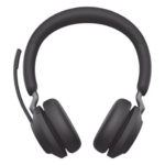 JABRA EVOLVE2-65-STEREO-MS-BK-A – Auricular Inalámbrico Profesional / Bluetooth 5.0 / USB-A / Cancelación Activa de Ruido / Autonomía 37 h / Micrófonos MEMS Triples / Busylight Omnidireccional
