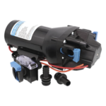 JABSCO Q402J-115S-3A – Bomba a Presión / 24 Vca / 15 lpm (4 gpm) / 40 psi / Autocebante 1,5 m (4.9 ft) / Manguera 1/2" (13 mm)