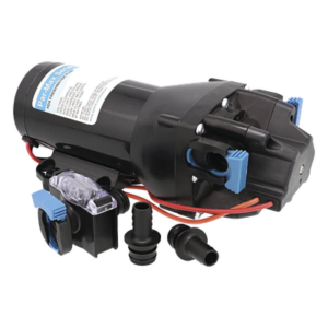 JABSCO Q402J-115S-3A – Bomba a Presión / 24 Vca / 15 lpm (4 gpm) / 40 psi / Autocebante 1,5 m (4.9 ft) / Manguera 1/2" (13 mm)