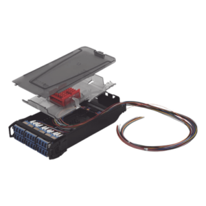 SIEMON LVS24-LSUARAB1A – Cassette de Empalme por Fusión / 24 Fibras / Conectores LC/UPC Shuttered / Monomodo 900um / 1 Metro (3.28 Pies)