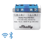SHELLY SHELLYPLUSPMMINI – Medidor de Potencia Inteligente Wi-Fi / 1 Canal / 16 A / 2.4 GHz / Diseño Ultracompacto / Medición sin Hub