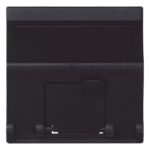 SIMON SM-1-KEYA-G – Placa Inclinada Voz y Datos / 2 Puertos Keystone / Guardapolvos Integrados / IP20 / 108×52 mm / 4.25×2.05 in