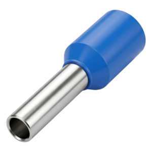 EPCOM POWERLINE E2508 – Conector Ferrule / 14 AWG / 2.5 mm² / Latón Estañado / Aislamiento PVC / Punta 8 mm / 25 Piezas