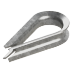 SYSCOM TOWERS CUELLO-38-HDG – Guardacabo para Cable de Acero / 3/8" (9.5 mm) / Resistencia 4900 kg / Galvanizado por Inmersión / Diseño Ovalado