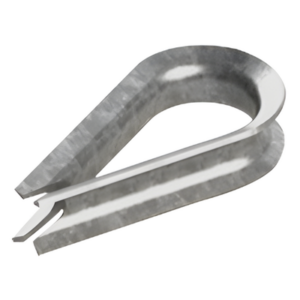 SYSCOM TOWERS CUELLO-38-HDG – Guardacabo para Cable de Acero / 3/8" (9.5 mm) / Resistencia 4900 kg / Galvanizado por Inmersión / Diseño Ovalado