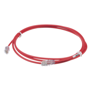 PANDUIT UTP28X7RD – Cable de Parcheo UTP / Cat6A / 28AWG / CM-LSZH / 2.13 m (7 ft) / Rojo