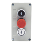 ACCESSPRO XBS-SW-03 – Botonera Triple / Botón Stop Enclavado / 24 VCC / IP40 / 68 x 131 x 51 mm / -20 a 50 °C