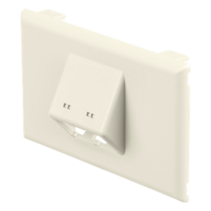 PANDUIT T70FH2IW – Placa de Pared Horizontal / 2 Puertos Mini-Com / 69.8 x 114.3 mm / PVC / Blanco Mate / ROHS