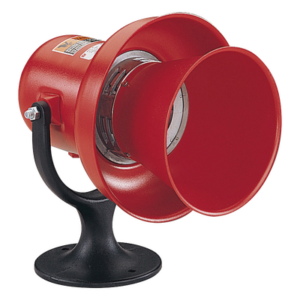 FEDERAL SIGNAL INDUSTRIAL A-120 – Sirena electromecánica industrial / 120 Vca/cd / 103 dBA a 3 m (10 pies) / Tipo 3R / Ciclo 5 min ON/OFF / Rojo