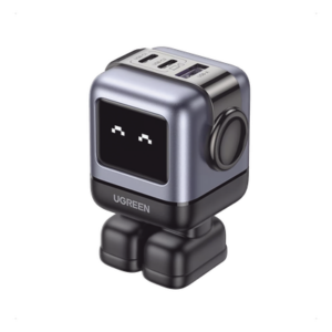 UGREEN 15570B – Cargador de Escritorio / 65W / 3 Puertos / 2 USB-C + 1 USB-A / PD 3.0 / QC 4.0 / GaN II / Pantalla LED