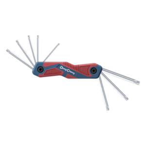 DONGCHENG D093103 – Juego de Llaves Hexagonales Torx® / 8 Piezas / Acero Cr-V / Diseño Navaja Compacto / T9 a T40