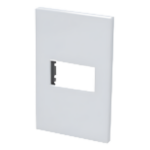 SURTEK SYS-P600B – Placa de Policarbonato / 1 Módulo 1/3 / Base de Acero / 75 × 120 mm / Ancho 8 mm / Color Blanco