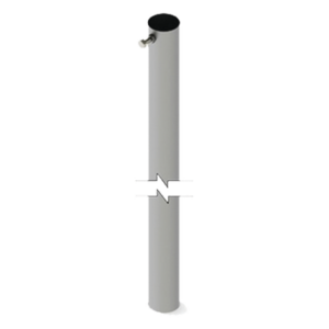 SYSCOM TOWERS SLM-S4G – Sección de Mástil Telescópico / 3 m (9.8 ft) de Altura / Diámetro 1-3/4" (44.45 mm) / Acero Galvanizado Calibre 20 / Uso Exterior