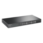 TP-LINK TL-SG2428P – Switch PoE+ Administrable / 24 Puertos Gigabit / 4 Ranuras SFP / 250W PoE Total / SDN Cloud / Enrutamiento Estático