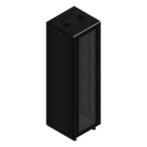 LINKEDPRO LES-60-60-42UG – Gabinete Rack de Piso / 42U / 19 Pulgadas / Carga 1000 kg / Puerta Cristal Frontal / 600x605x1990 mm