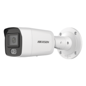 HIKVISION DS-2CD3047G2-LS(C) – Bala IP 4 Megapixel / Imagen a Color 24/7 (ColorVu) / Lente 2.8 mm / Luz Blanca 40 mts / Exterior IP67 / WDR 130 dB / Audio y Alarma I/O / Captura Facial / ONVIF / Micro SD