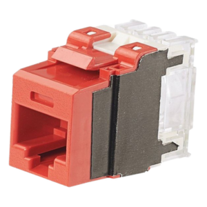 PANDUIT NK6X88MRD – Jack Keystone / Cat 6A / 500 MHz / 8P8C / Impacto 110 / UTP / Rojo