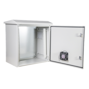 PRECISION PST506019RAVKIT – Gabinete Rack 19" / 11U / IP55 / IK10 / Acero Ventilado / Exterior 593 x 609 x 399 mm / Ventilador 110 VCA