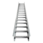 CHAROFIL CH-E89PX12AK – Escalera de Aluminio Portacables / Perfil Z / Peralte 3 1/4" / Paso 9" / Ancho 12" / 3.66 m (12 ft) / Capacidad 274 Cables / Carga 74.4 kg