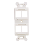 PANDUIT NK4106MFIW – Marco de Módulo Dúplex / 4 Posiciones Keystone / NEMA 106 / 4.12 x 3.30 x 0.52 in / Blanco Mate