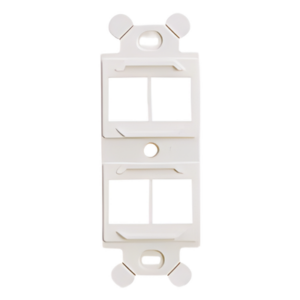 PANDUIT NK4106MFIW – Marco de Módulo Dúplex / 4 Posiciones Keystone / NEMA 106 / 4.12 x 3.30 x 0.52 in / Blanco Mate