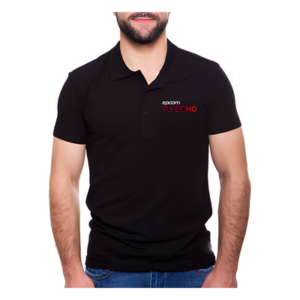 EPCOM PLATHDBS – Playera Polo / Algodón 100% / Corte Ajustado / Talla Chica / Color Negro