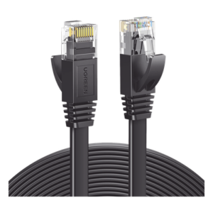 UGREEN 50176 – Cable Ethernet Plano UTP Cat6 / 5 m (16.40 pies) / 600 MHz / 1000 Mbps / 26AWG CCA / RJ45 Dorado